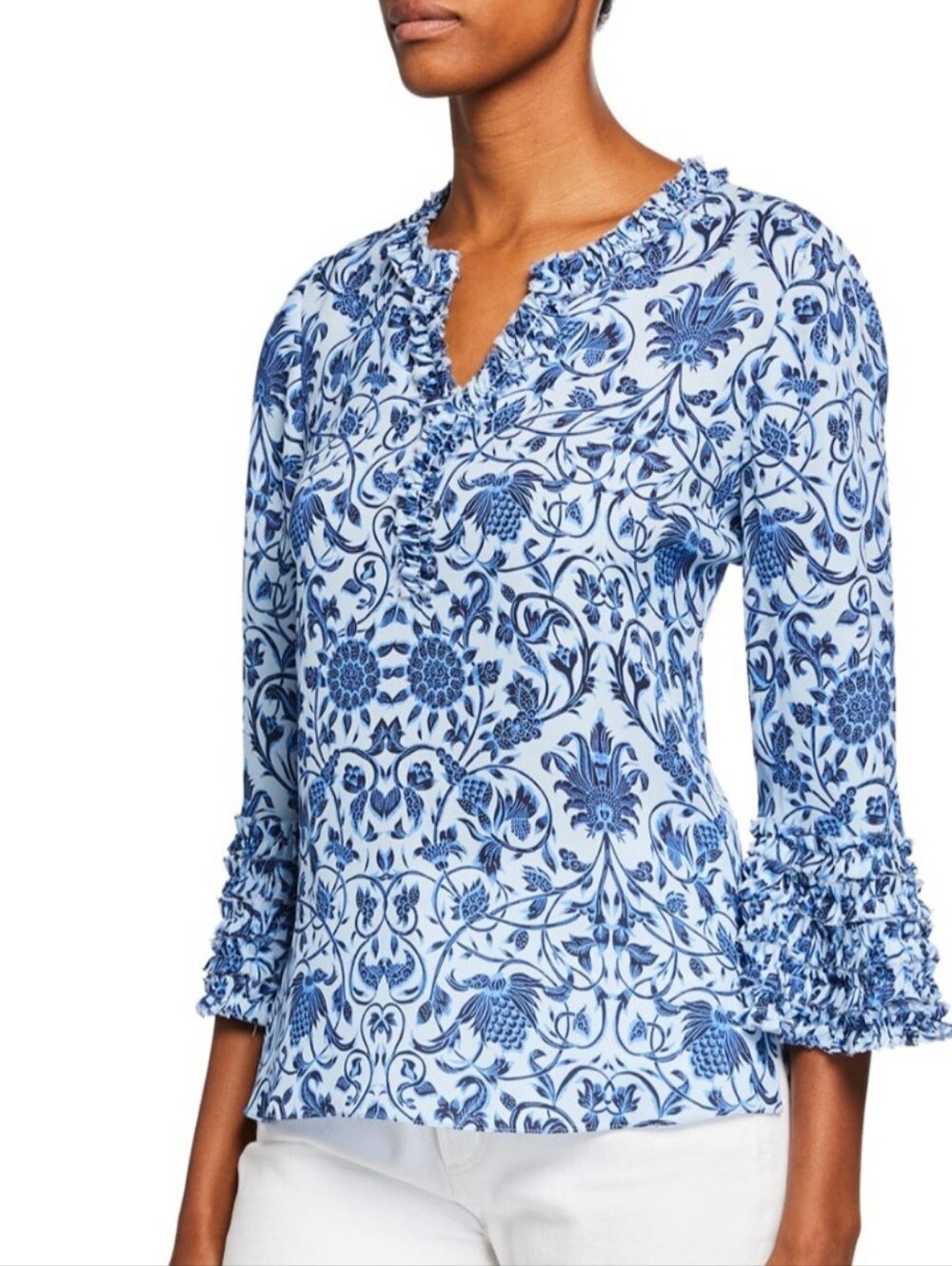 Kobi HalperinCandice Patterned Silk Blouse Size XS